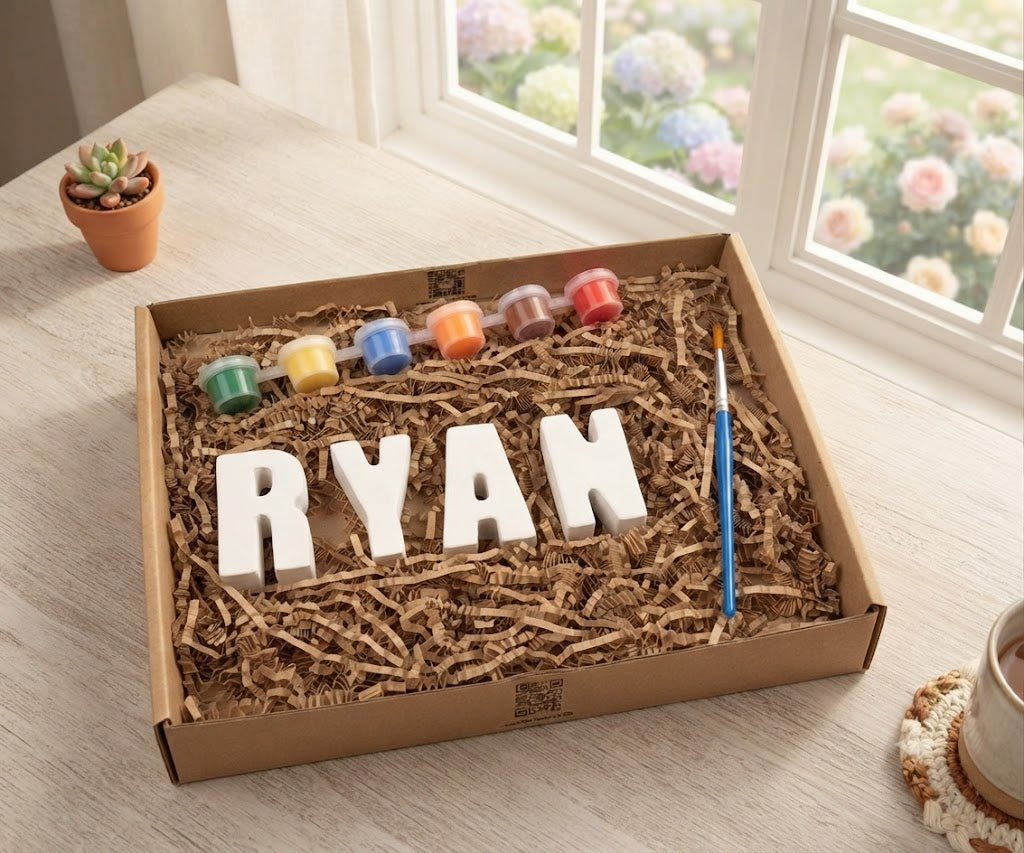 Custom Paint Your Name Plaster Letter Kit