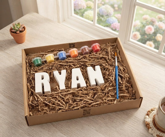 Custom Paint Your Name Plaster Letter Kit