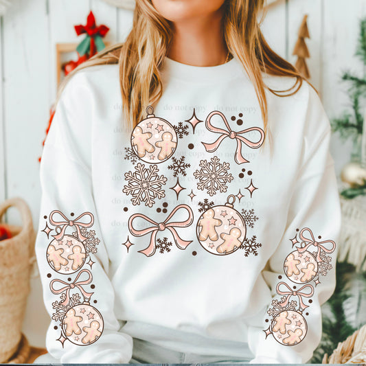 Boho Bow Snowflakes Sweatshirt