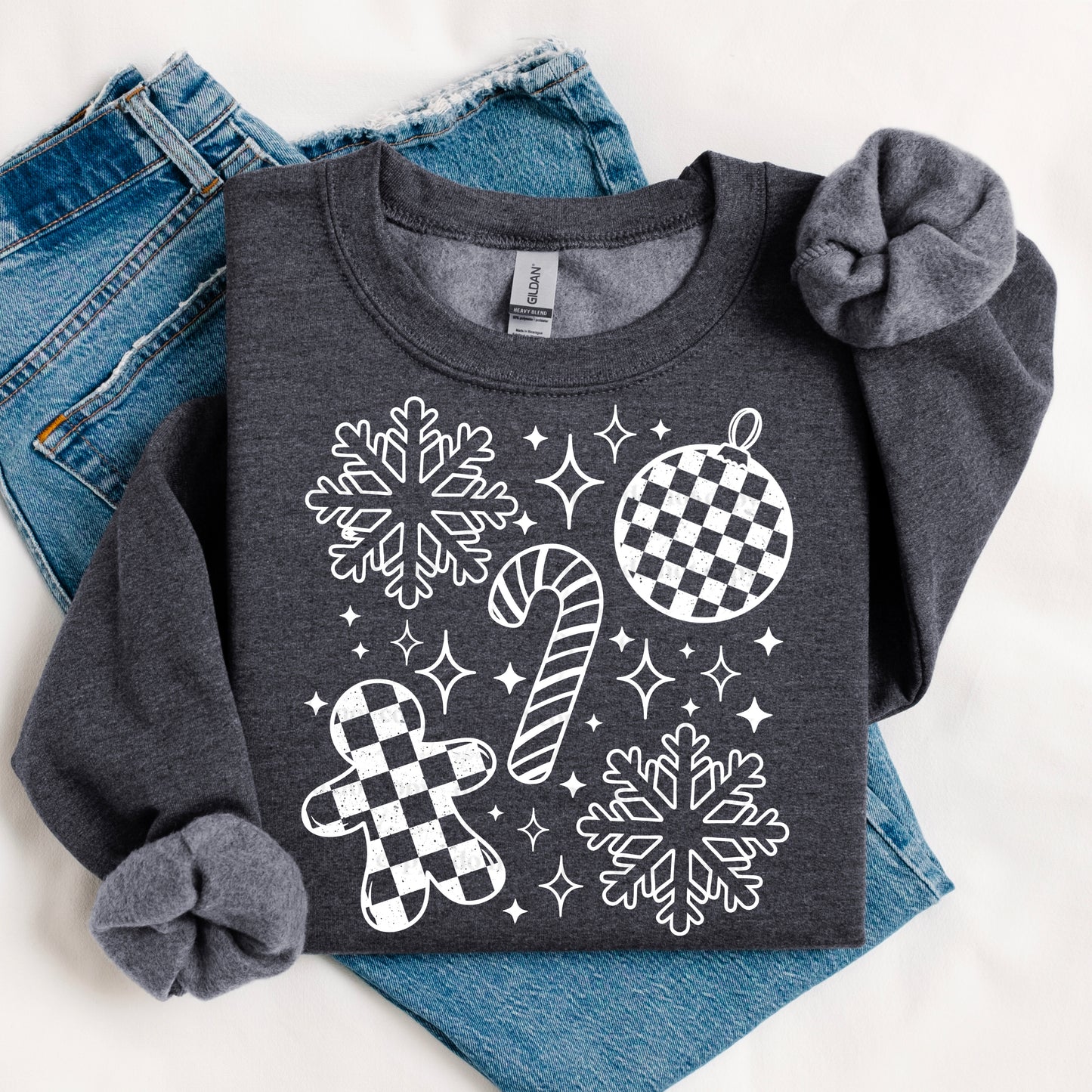 Christmas Checker Doodle Sweatshirt