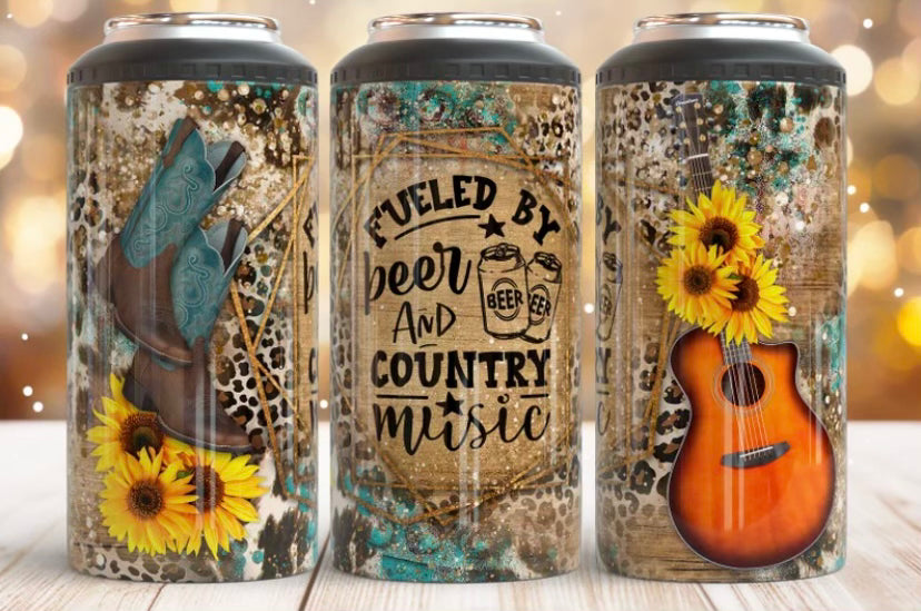 Fueled by Beer and Country music Can Cooler