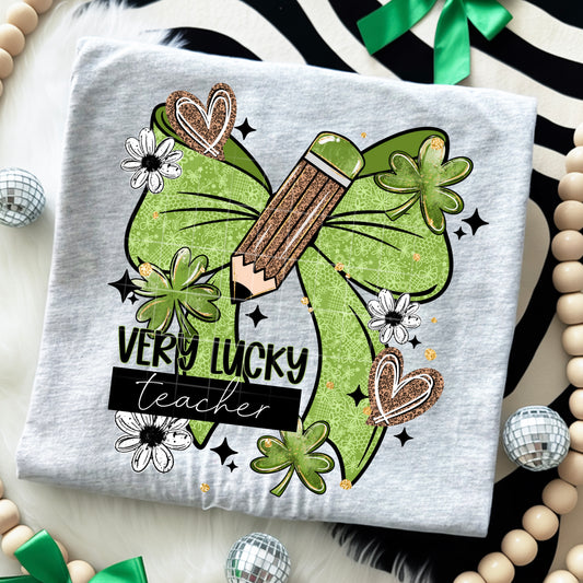 Very Lucky Teacher Apparel