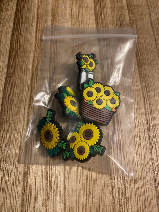 Sunflower Combo Pack Straw Charms