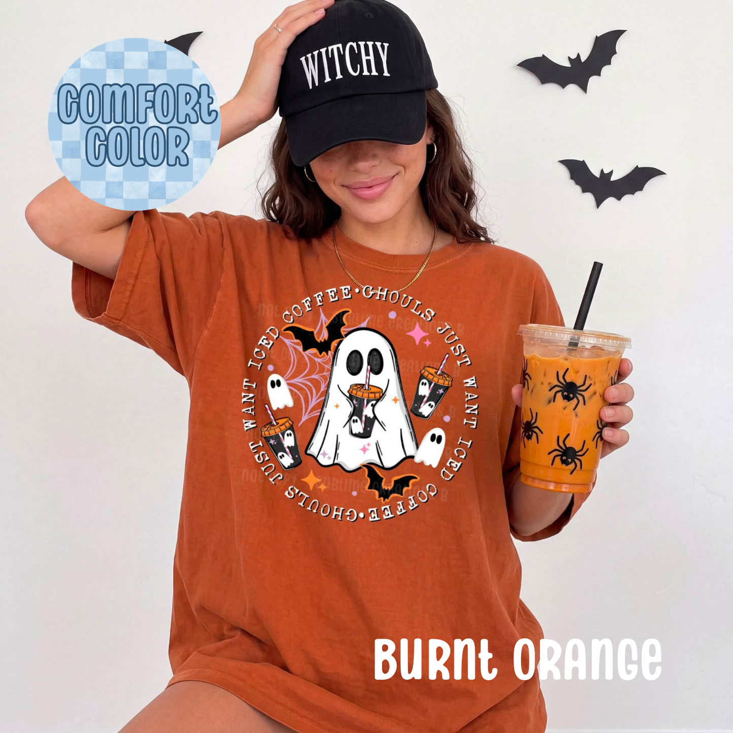 Ghouls Just Want Iced Coffee Circle Apparel