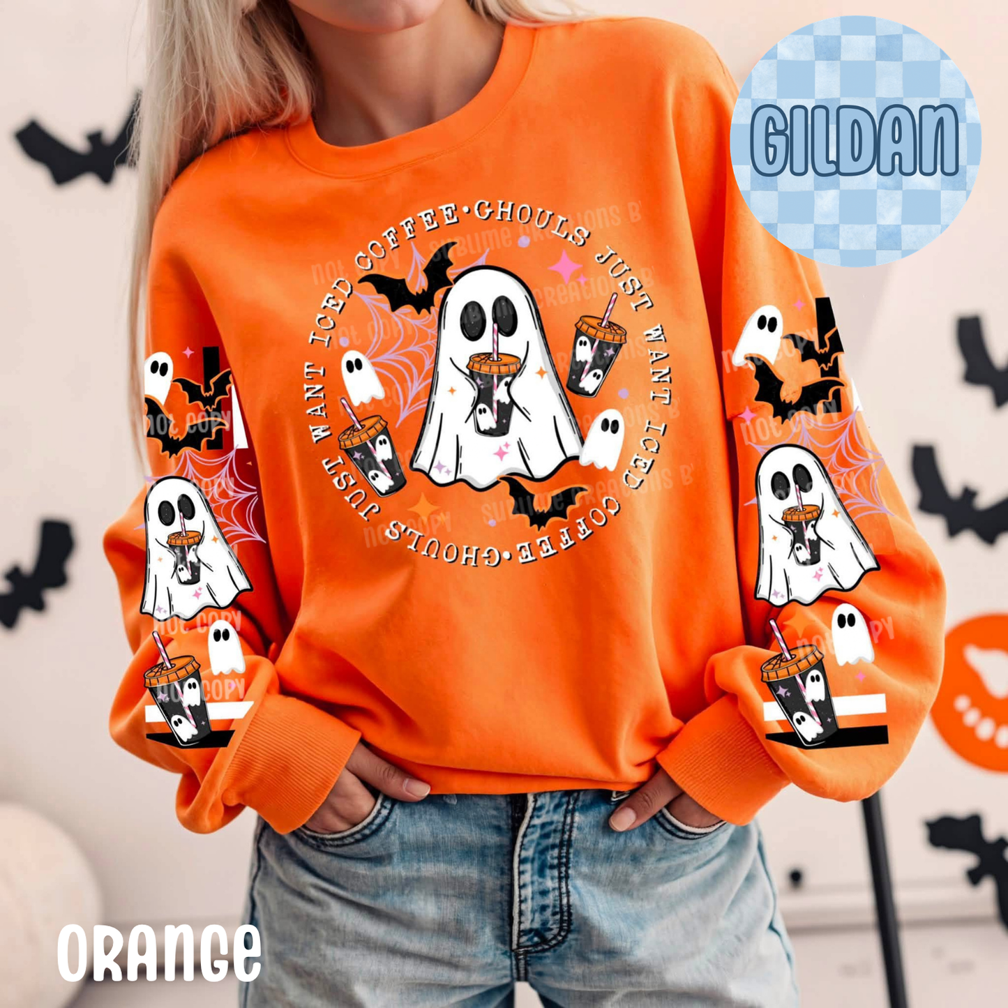 Ghouls Just Want Iced Coffee Circle Apparel