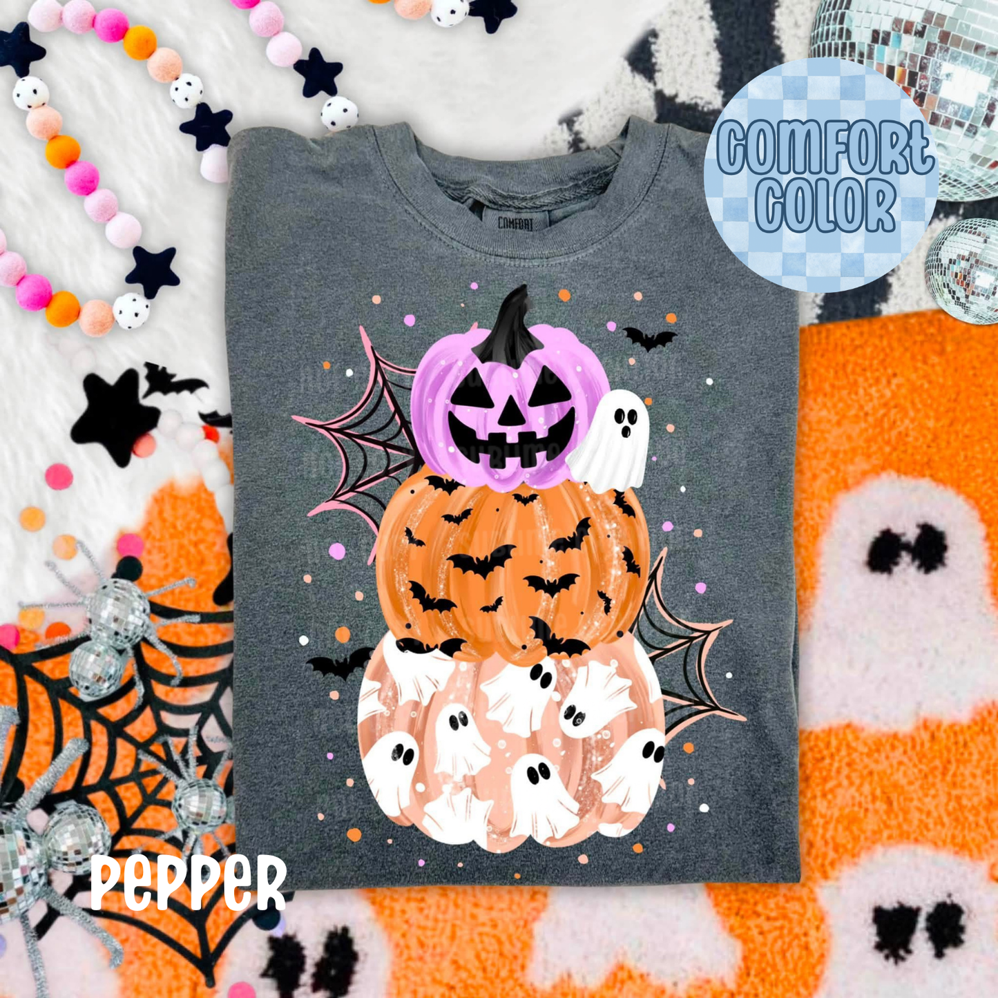 Spooky Stacked Pumpkins Apparel