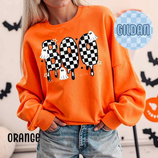 Boo Checker Drip Apparel