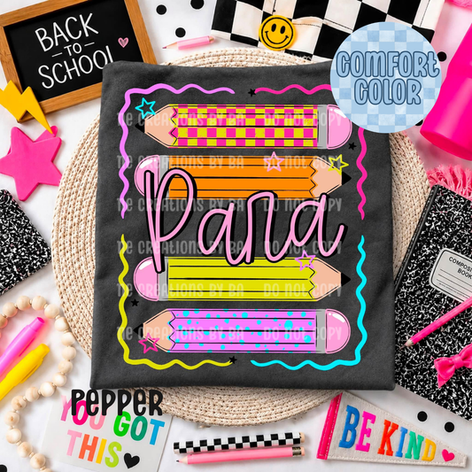 Para Colorful Pencil Apparel