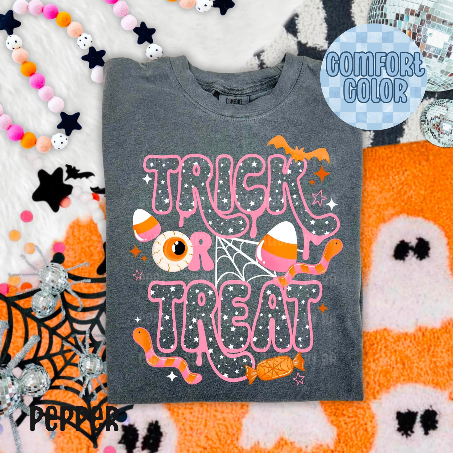 Trick or Treat Pink and Orange Apparel