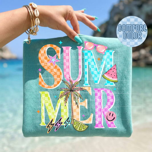 Summer Colorful Checkered Apparel