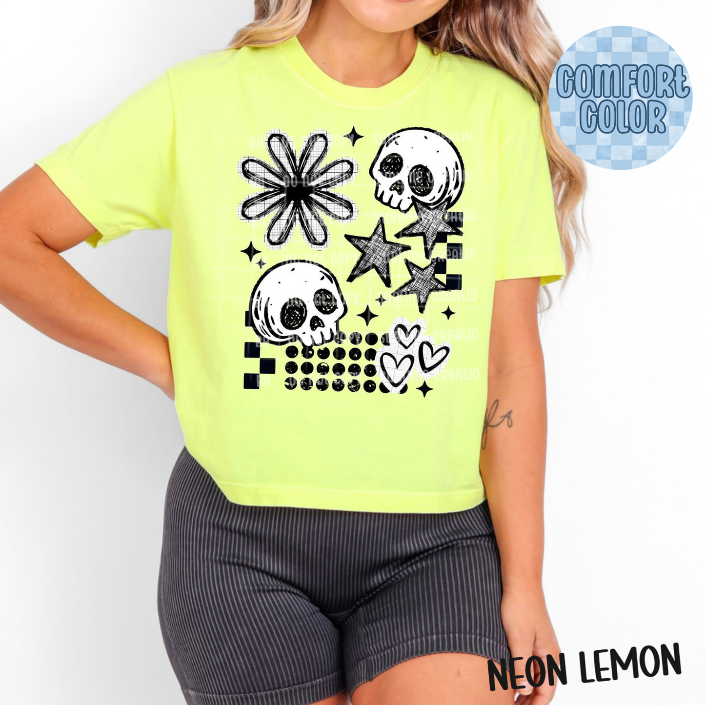 Grunge Skull Doodles Apparel