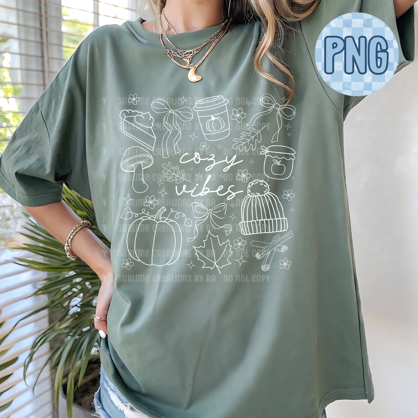 Cozy Vibes Autumn PNG Digital File ONLY