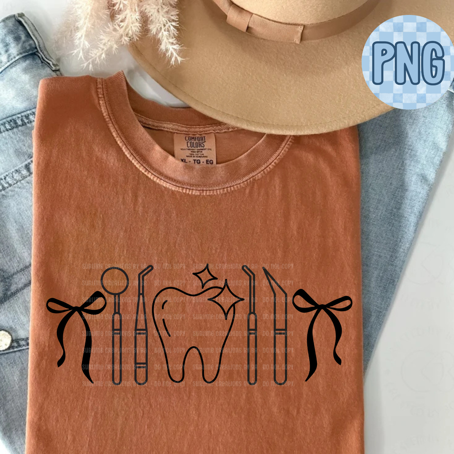 Dental Bow Outline PNG Digital File ONLY