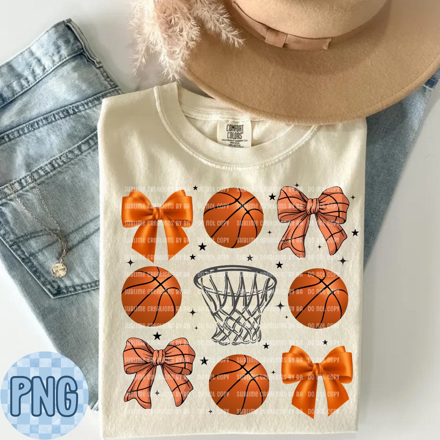 Basketball Coquette Bow PNG Digital File ONLY