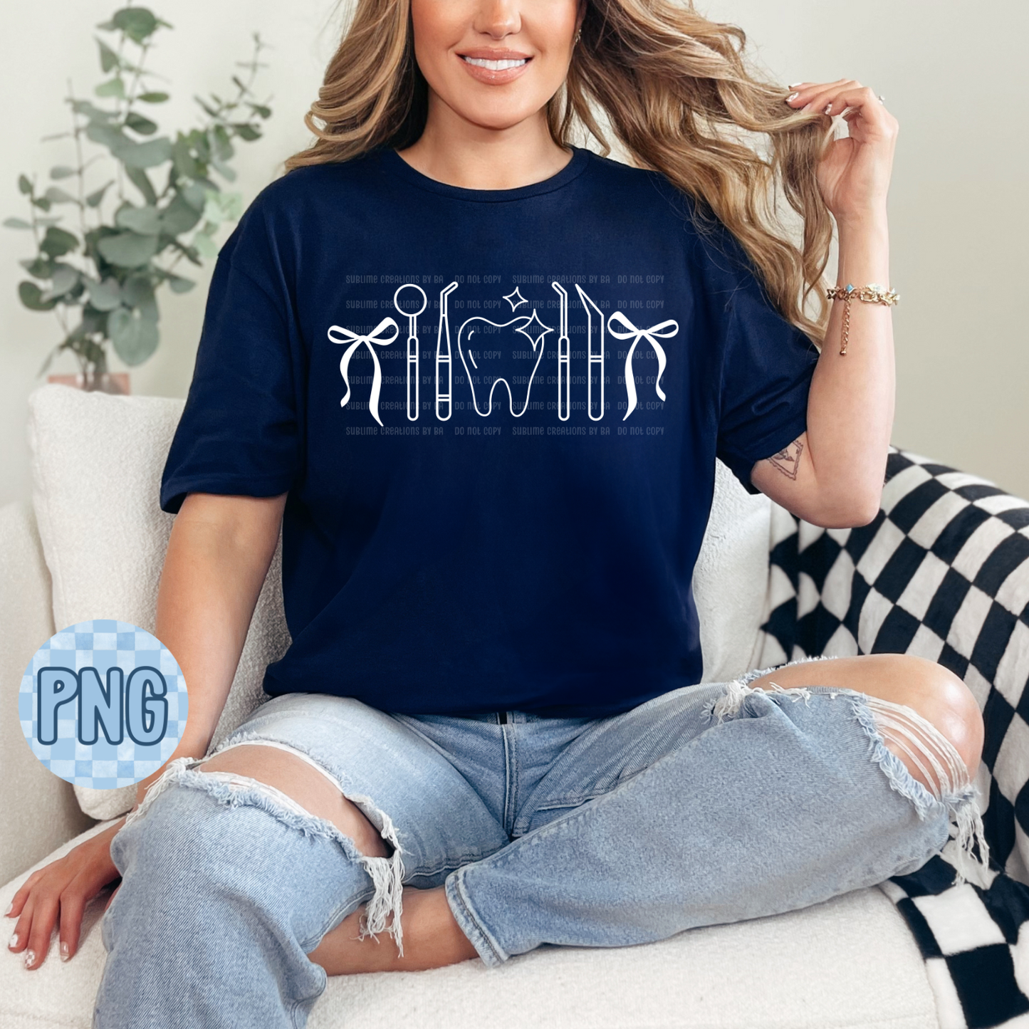 Dental Bow Outline PNG Digital File ONLY