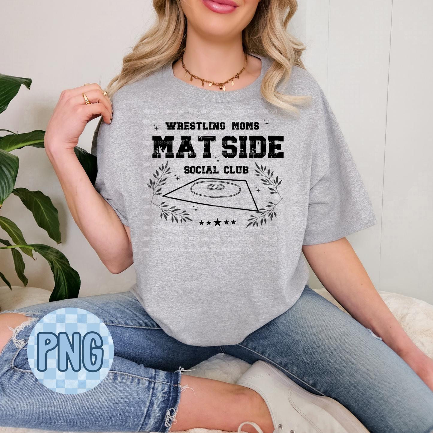 Wrestling Mom Matside Social Club PNG Digital FIle ONLY