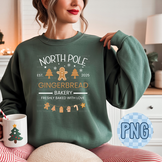 North Pole Gingerbread Bakery PNG Digital File ONLY