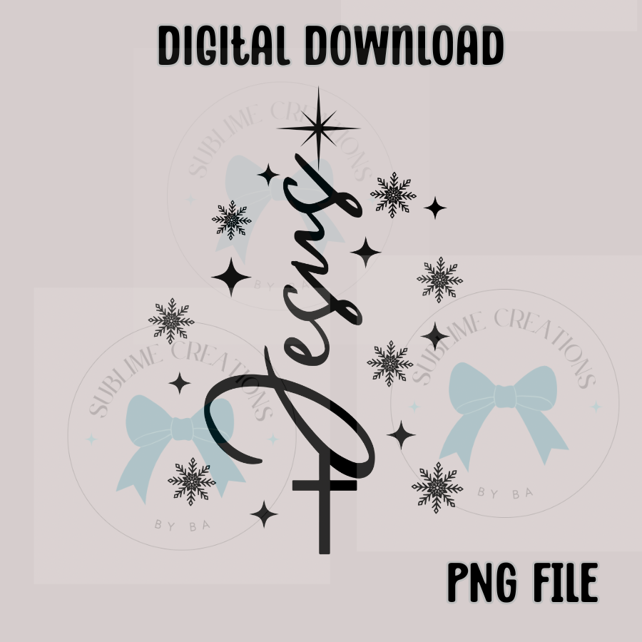 Jesus Christmas Tree PNG Digital File ONLY