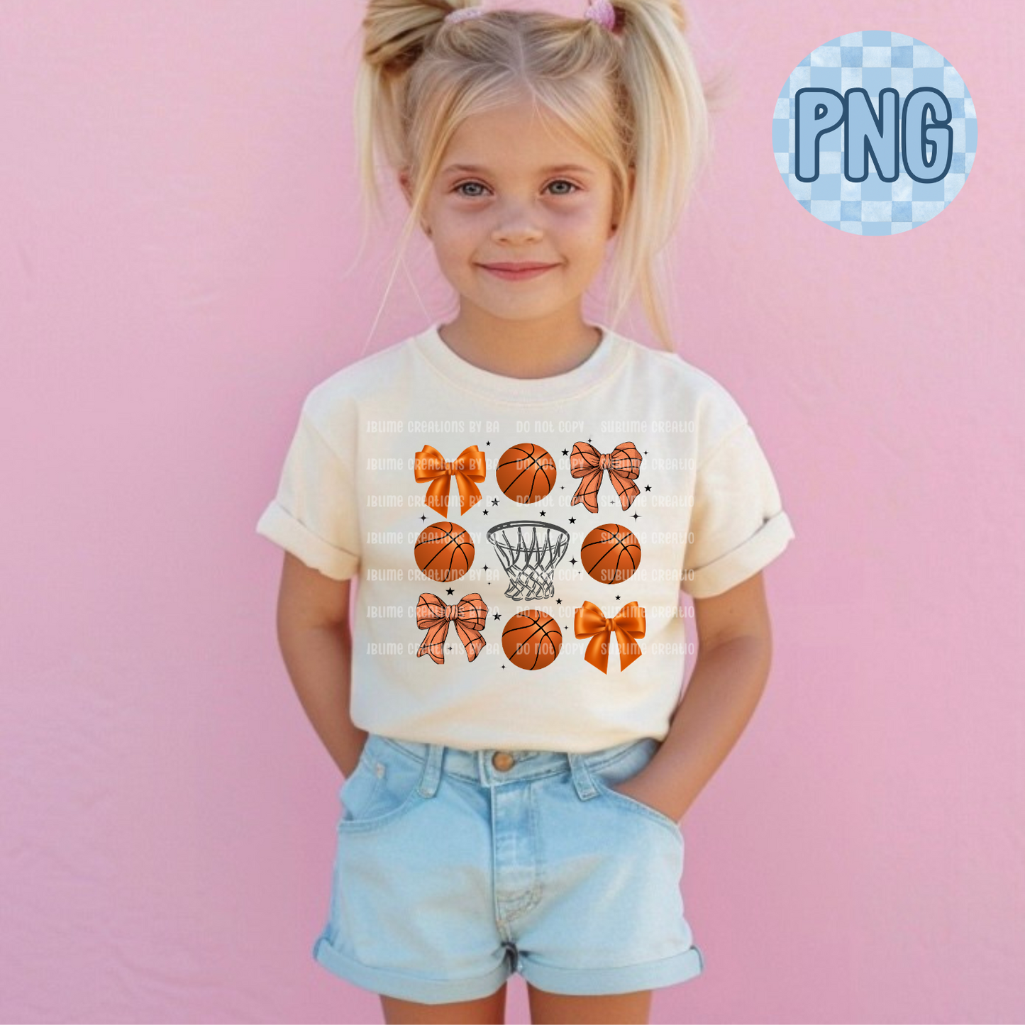 Basketball Coquette Bow PNG Digital File ONLY