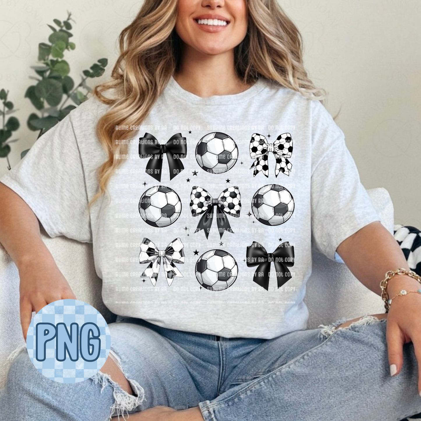 Soccer Bows PNG Digital File ONLY