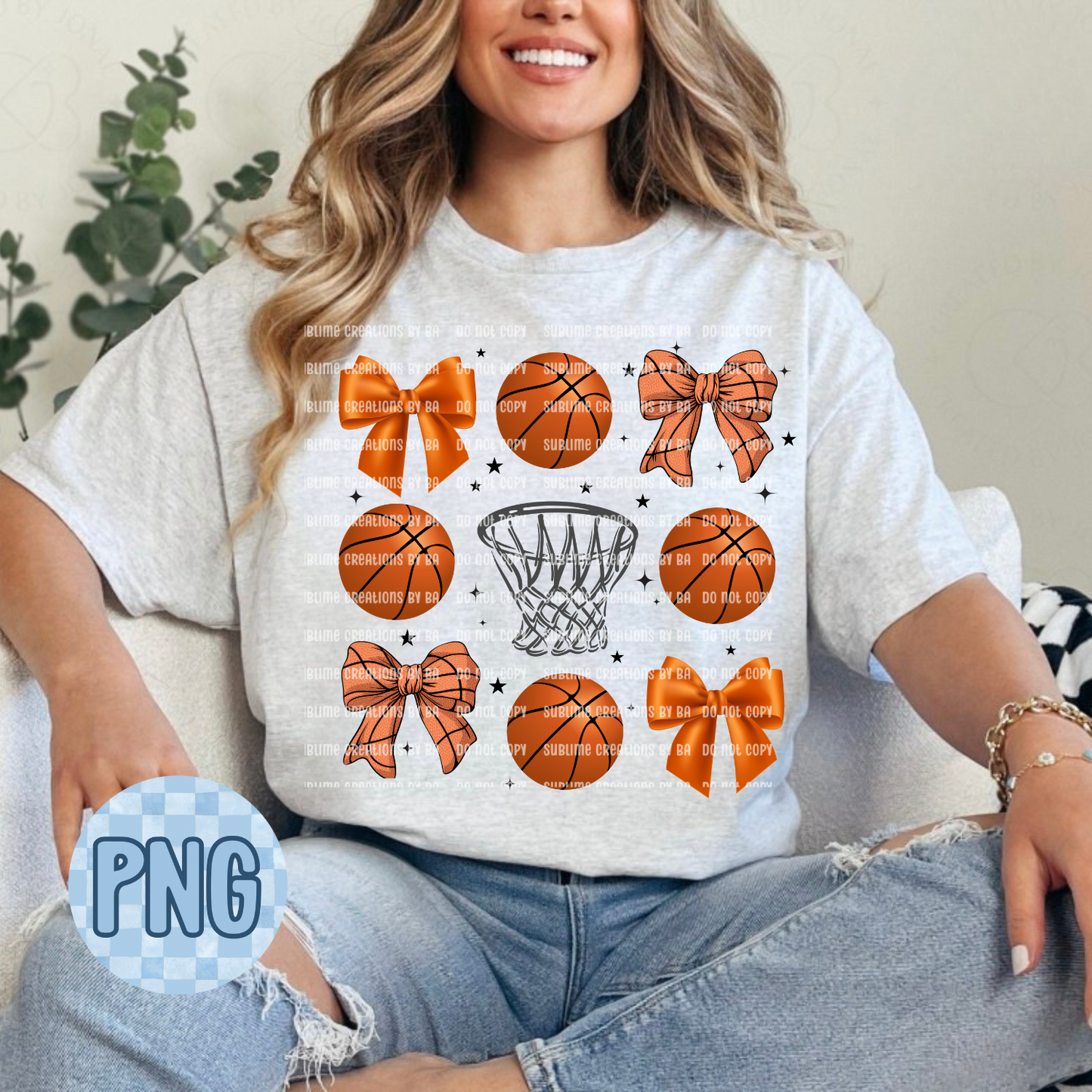 Basketball Coquette Bow PNG Digital File ONLY