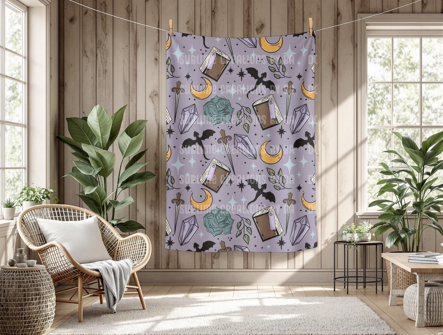 Fantasy Reader Sherpa Blanket, Velveteen Plush Blanket