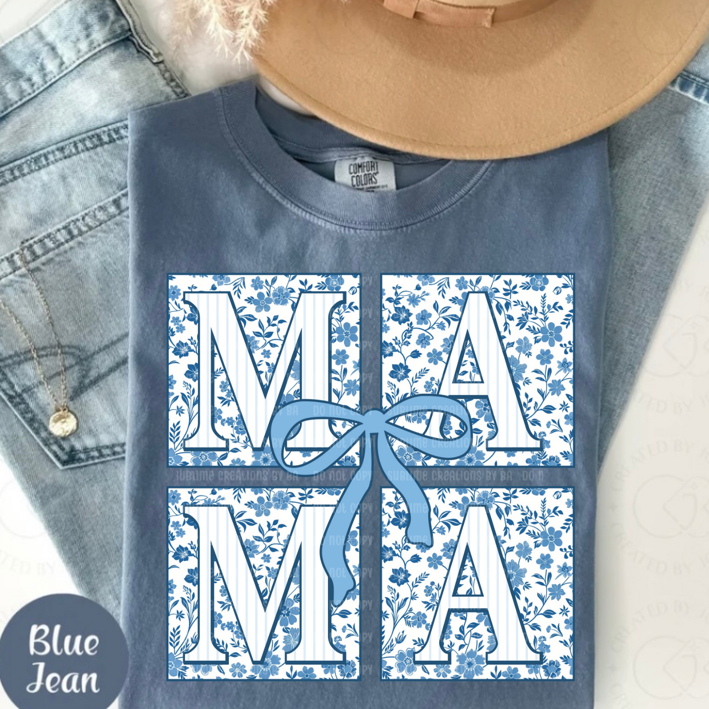 Blue Floral Chinoise Coquette CC Tee