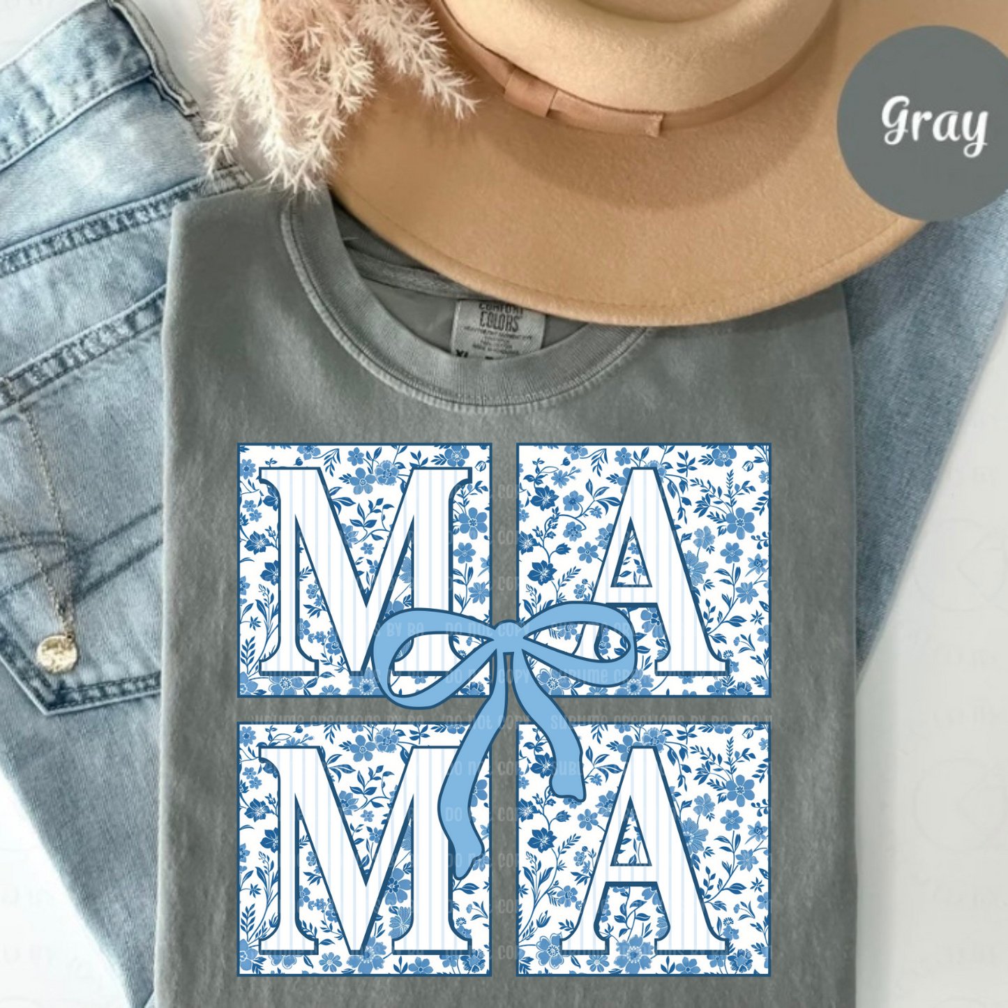 Blue Floral Chinoise Coquette CC Tee