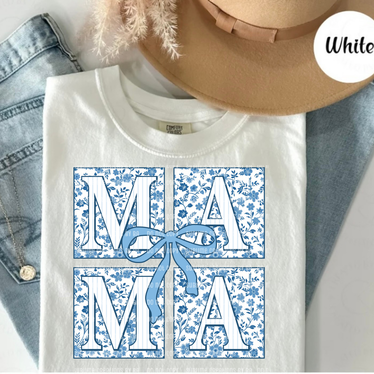 Blue Floral Chinoise Coquette CC Tee