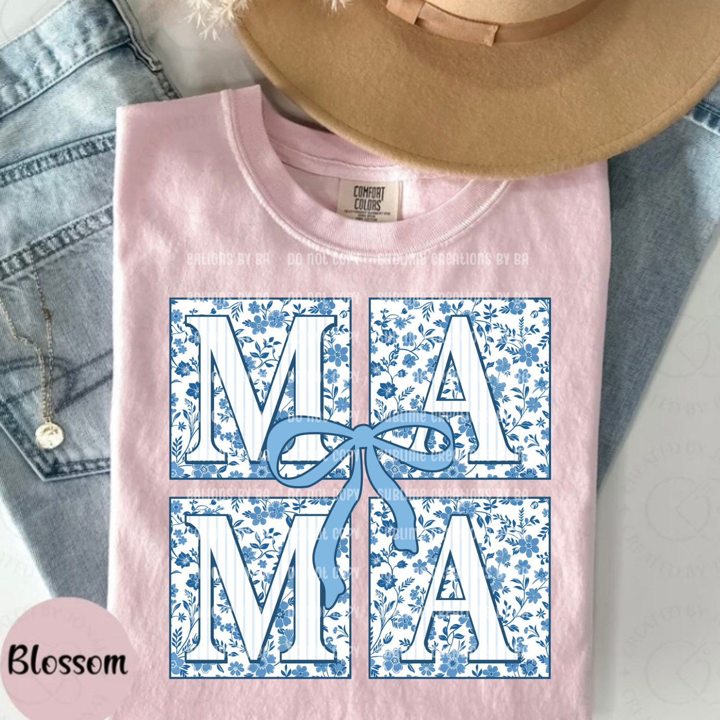 Blue Floral Chinoise Coquette CC Tee