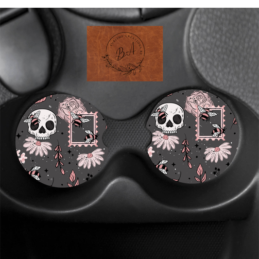 Stories & Struggles Skellie Seamless Car Coaster Set