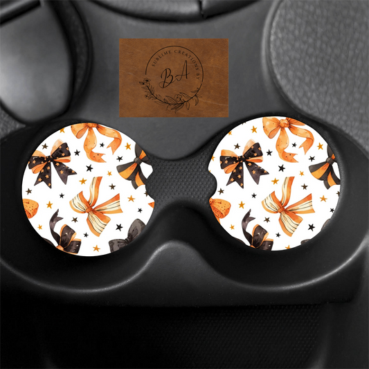 Fall Ribbon Car Coaster Set