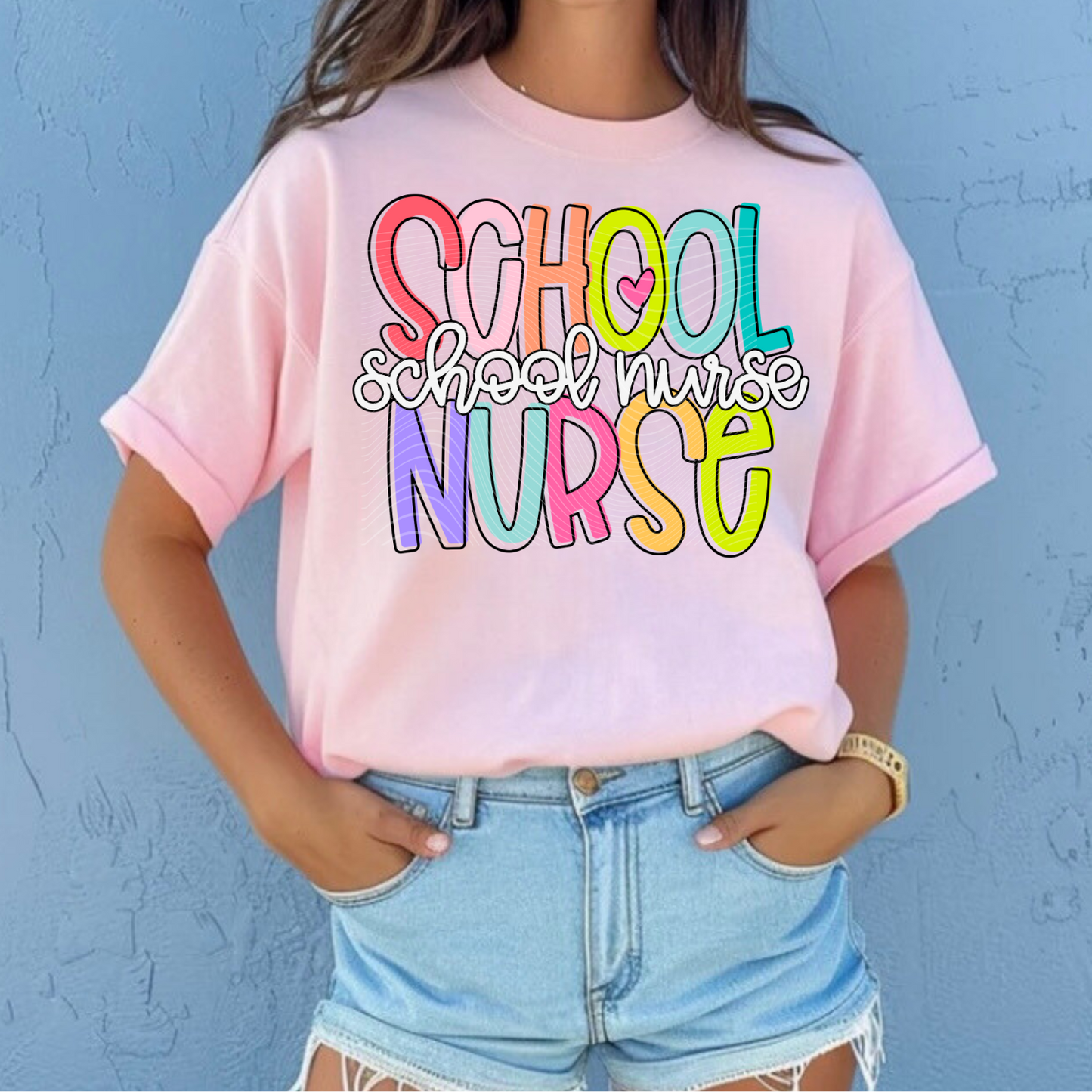 School Nurse Pastel DTF Print