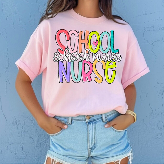 School Nurse Pastel DTF Print