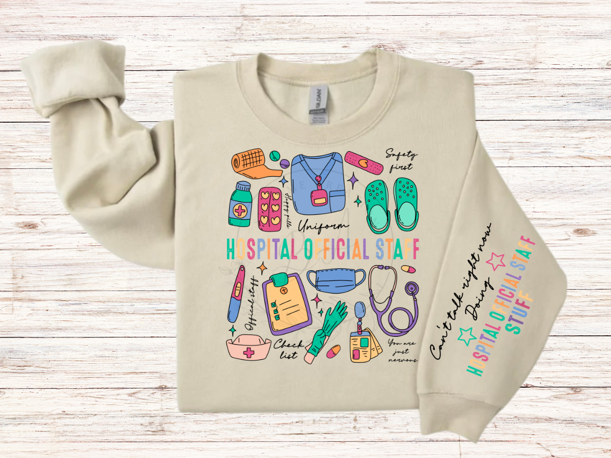 Hospital Official Staff Doodle Doodle Sweatshirt