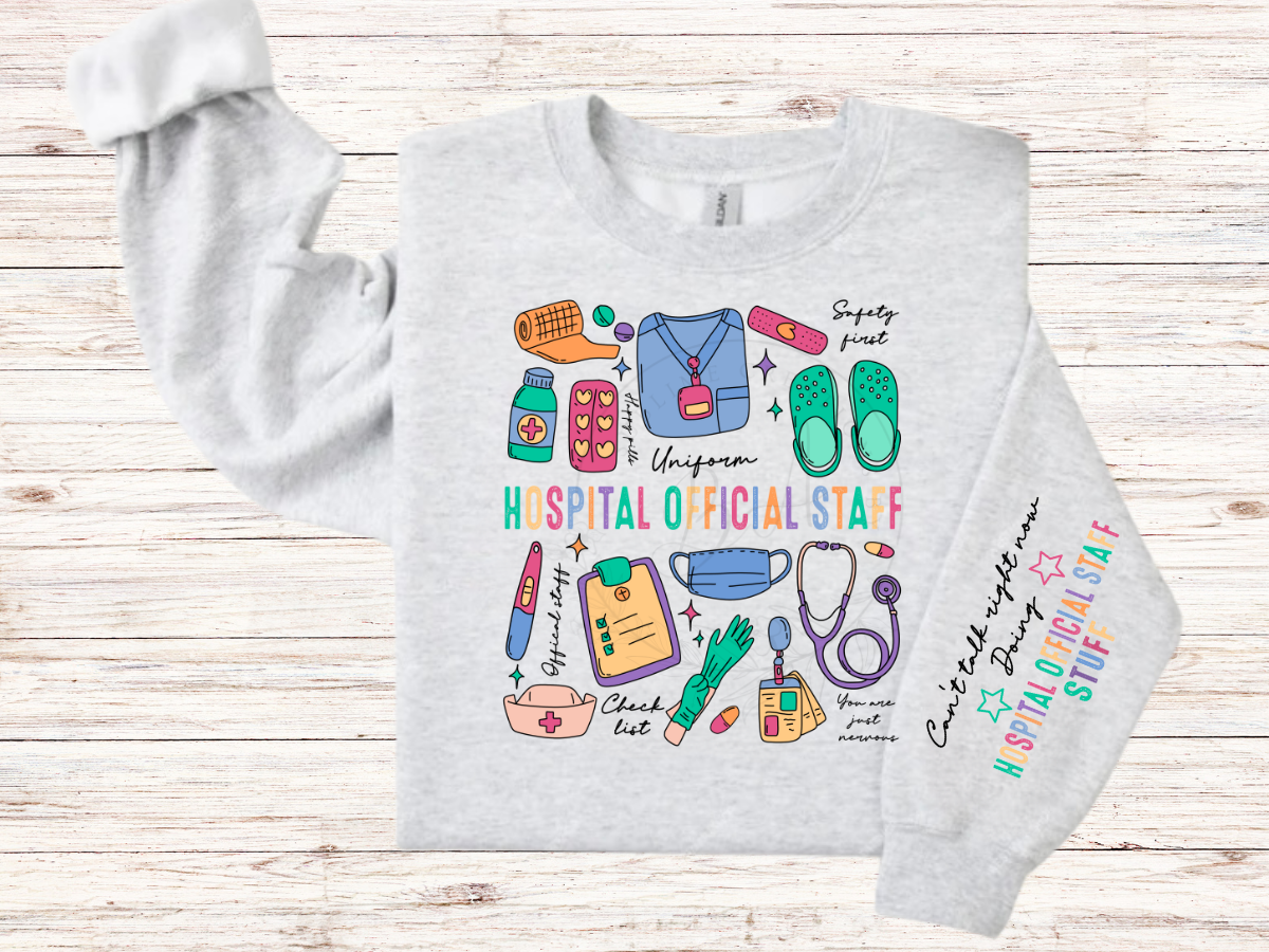 Hospital Official Staff Doodle Doodle Sweatshirt