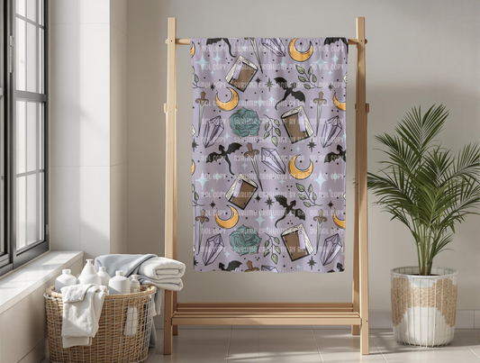 Fantasy Reader Sherpa Blanket, Velveteen Plush Blanket