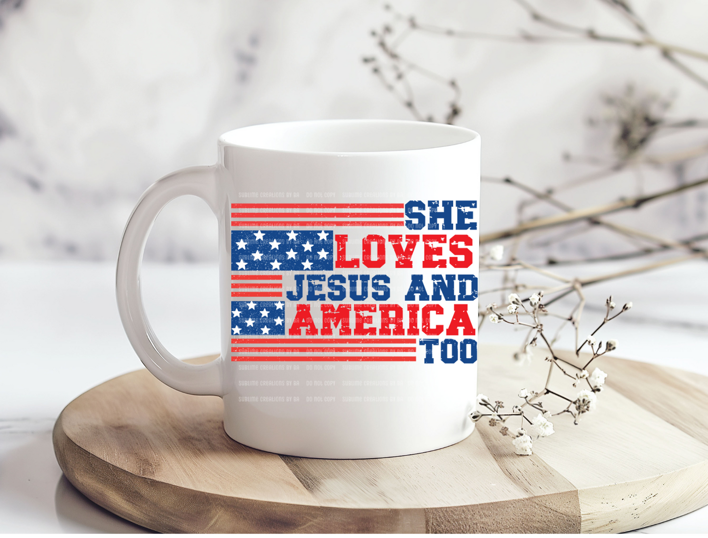 She Loves Jesus And America Too PNG Digital File ONLY