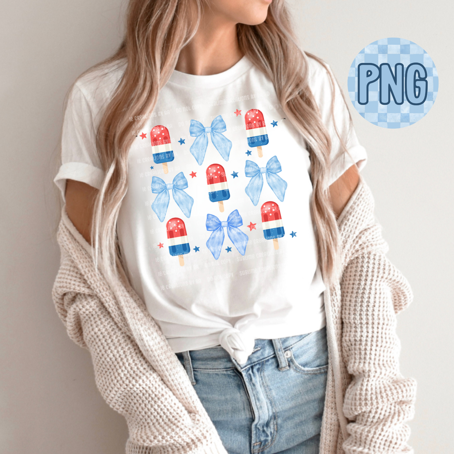 Popsicle Bow PNG Digital File ONLY